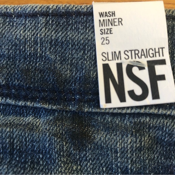NSF Slim Straight jeans miner wash blue size 25 - Picture 2 of 16